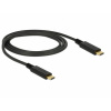 Delock Kábel USB-C USB-C ® zástrčka, USB-C ® zástrčka 1.00 m čierna 83661; 83661