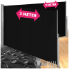 Tectake 402335 obojstranná markíza 180 x 600 cm čierna