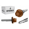 ETANCO FARMERSKÉ SKRUTKY + EPDM 4,8x20 RAL8003 Zlatý dub 250 Ks