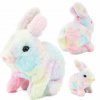 KRÁLIK ZAJAC INTERAKTÍVNA HRAČKA PLYŠOVÁ HRAČKA DÚHOVÝ NA BATÉRIE