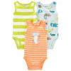 CARTERS CARTER'S Body bez rukávov Stripes Animals chlapec 3ks Veľkosť: 3m