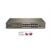 Tenda TEF1118P-16-150W Switch 16xPoE 802.3af/at 10/100Mbps, 1xUplink RJ45/SFP 1Gbs, 135W