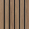 Denpanels Akustický obklad stěny z ořechového dřeva, přírodní barva, na akustickém filcu černé barvy, 240 cm FSC®
