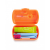 CURAPROX Travel set oranžový (1x zubná kefka, 2x medzizubná kefka CPS, 1x zubná pasta 10 ml)