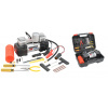 Kompresor 12V DUAL 2 piesty so svetlom + pneu sada