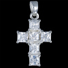 Silver.ag Prívesok strieborný, CZ, kríž P0872