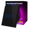 Dotykový schodiskový vypínač BarON čierny 3G2WBlack