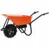 Záhradný vozík Záťaž 150 kg Oranžovo-čierny s motorom s výkonom 500 W