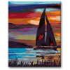 Maľovanie podľa čísel – Plachetnica na jazere, 80 × 100 cm, bez rámu a bez napnutia plátna 8596530026020
