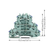 WAGO 2002-3208 trojitá svorka na DIN lištu 5.20 mm pružinová svorka Osadenie: N sivá 50 ks; 2002-3208