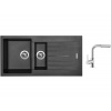 Set Sinks PERFECTO 1000.1 Metalblack + batéria Sinks ENIGMA S chróm