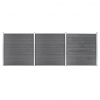 zahrada-XL Záhradný plot, WPC 526x186 cm, sivý 3053226