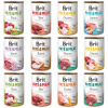 BRIT PATE & MEAT Mokré krmivo pre psov MIX Príchutí 12 x 400g Adult Bez obilnín