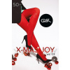 XL silonky Gatta X-Mas Joy 03 50 DEN čierna 5-XL
