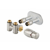 HOPA THERMCOMB-SET, stredový ventil (Z4K) s pripojením pre elektrickú tyč Farba - Nerez, Variant - Pravá RDTHERMCOMSETRS