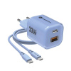 AppleMix 33W nabíjacia súprava FORCELL F-ENERGY - USB-C + USB-A + USB-C kábel 1 m - modrá