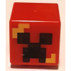 19729pb047 Red Head, Modified Cube Pixelated (Minecraft Exploding Creeper) (Červená hlava, modifikovaná kostka Pixelated (Minecraft vybuchující creeper))