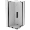 Mexen Velar Duo sprchová kabína, posuvné dvere 90 x 90 cm, Priehľadné, Čierna - 871-090-090-02-70