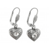 CITY STORM Náušnice srdiečka s očkom z ocele z chirurgickej ocele