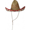 Slamený klobúk sombrero farebný - Mexiko 50 cm