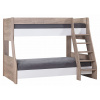 CPL Poschodová posteľ 120x200 so schodíkmi Brian-dub/biela