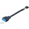 AKASA kabel redukce USB2.0 na USB3.0 / 10 cm (AK-CBUB19-10BK)
