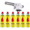 Plynový horák FLAME GUN BIELY KERAMICKÝ + 6 x Plynová kartuša 400 ml 227 g