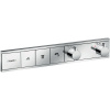 HANSGROHE RainSelect modul termostatu s podomietkovou inštaláciou, pre 3 spotrebiče (vrchná sada), chróm, 15381000