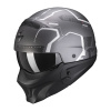 Moto přilba SCORPION EXO-COMBAT EVO RAM matná tmavě šedo/stříbrná - Velikost M