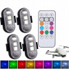 LED Stroboskopická lampa 8 farieb univerzálna motocykel, bicykel, dron*4