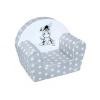 NEW BABY Detské kreslo New Baby Zebra šedé