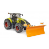 Bruder 3018 Traktor Claas Axion 950 se sněhovými řetězy a radlicí
