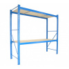 Profesionálny regál Biedrax základný 120 x 100 x 300 cm, 2 police - nosnosť 350 kg/polica, modrý