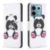 Peňaženkové kožené puzdro Drawing na Xiaomi Redmi Note 13 Pro - Panda