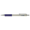 Guľôčkové pero, 0,24 mm, stláčací mechanizmus, nehrdzavejúca oceľ, modré telo, ZEBRA 