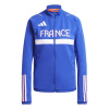 adidas Women's Team France AEROREADY Slim Fit Performance Training Jacket Semi lucid blue 8 (XS)