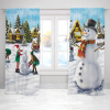 Závesy Vianočné snehuliaci (Rozmer: 140x250, Materiál: Blackout)