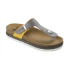 Scholl IDYLLA dámské zdravotní žabky šedé z kůže s ergonomickou stélkou Bioprint
