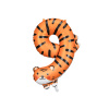 PartyDeco Balónik fóliový číslo 9 Tiger 64 x 87 cm