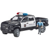 BRUDER 02505 Auto policie Dodge RAM 2500 s figurkou na baterie Světlo Zvuk