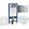 GEBERIT Duofix súprava 5v1 - inštalačný modul, závesné WC AquaBlade a Softclose Slim WC sedadlo IDEAL STANDARD Tesi, tlačidlo Sigma01 Round, 115.770.21.5 (lesklý chróm), 111.300.00.5 NU2