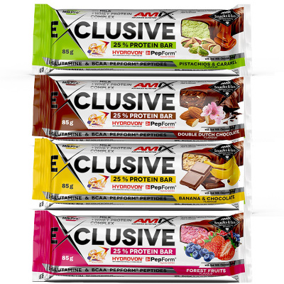 Amix Exclusive Protein Bar 85 g Příchuť: Forest Fruits