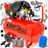 Kompresor - Olejový kompresor kraft a dele kd1483 + kd413 + 2x NR853 100 l 10 bar (Olejový kompresor 100l 2 piesty separátor set8w1)