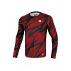 PitBull West Coast - pánský LS rashguard Performance Mesh DOT CAMO 2 červený XL