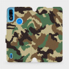 Flipové pouzdro Mobiwear - Motorola Moto E7 Power - V111P Maskáče (Knížkové flip pouzdro, obal, kryt na mobil Motorola Moto E7 Power - V111P Maskáče, materiál Umělá kůže + TPU - ochrana 360°, stojánek