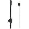 NEDIS kábel stereo audio/ 3,5 mm jack zástrčka - 3,5 mm jack zásuvka/ čierny/ bulk/ 1m
