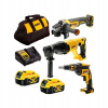 Akumulátorová sada Combo DCH133+DCG405+DCF620, 18V XR, Li-Ion 2x5,0Ah, DeWALT [DCK304P2-QW]