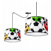 Light Home Detské závesné svietidlo Soccer Spider, 1x textilné tienidlo so vzorom, (výber z 2 farieb konštrukcie)