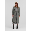 KABÁT KARL LAGERFELD HERRINGBONE COAT BLACK/WHITE