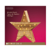 Vianočná svietiaca dekorácia - LED svietiaca drevená hviezda, interiér